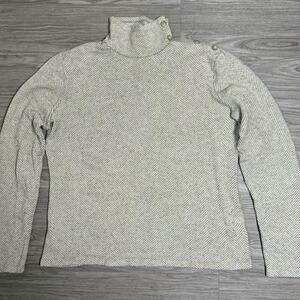 Lauren Ralph Lauren Herringbone Print Cashmere Silk Sweater